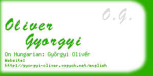 oliver gyorgyi business card