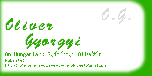 oliver gyorgyi business card